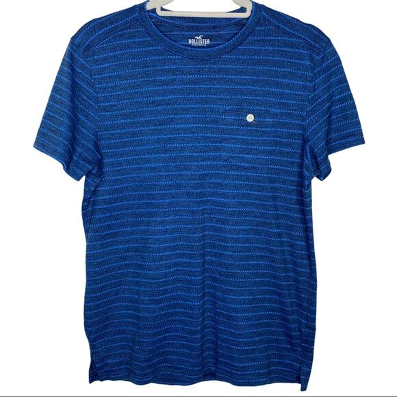 Hollister Other - Men's Hollister Blue Heathered Striped Tee Shirt Small